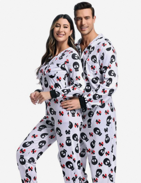 halloween couple pajamas, couples halloween costumes, matching halloween pajamas