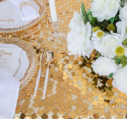 Decorative table settings.